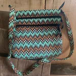 Vera Bradley Triple Zip Hipster (Sierra Stream)